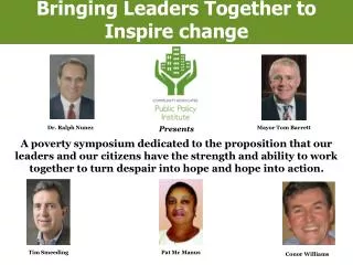 Bringing Leaders Together to Inspire change