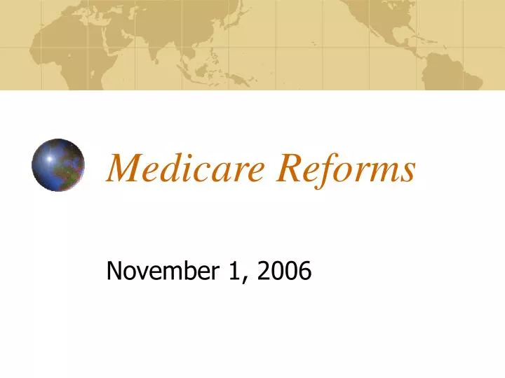 medicare reforms
