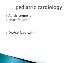 pediatric cardiology
