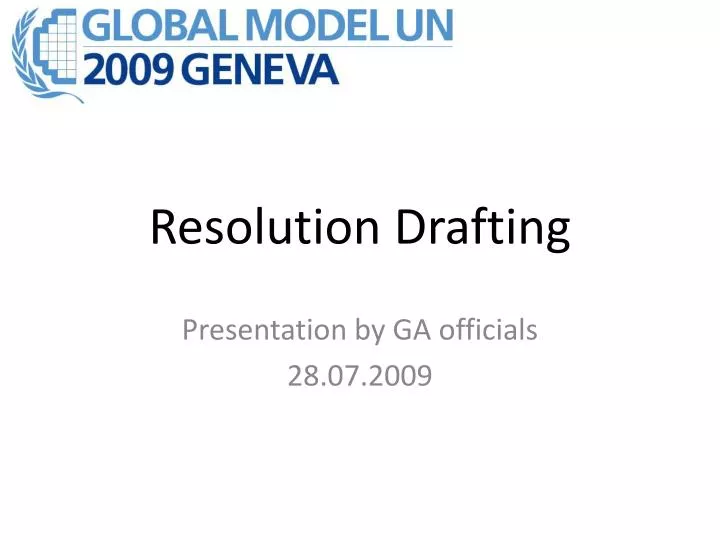 resolution drafting