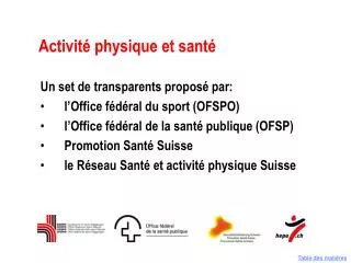 activit physique et sant