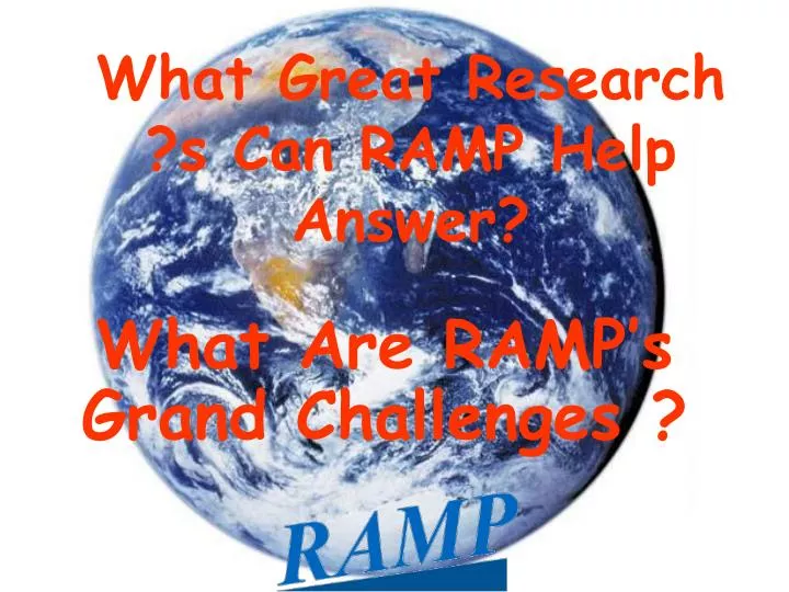what great research s can ramp help answer