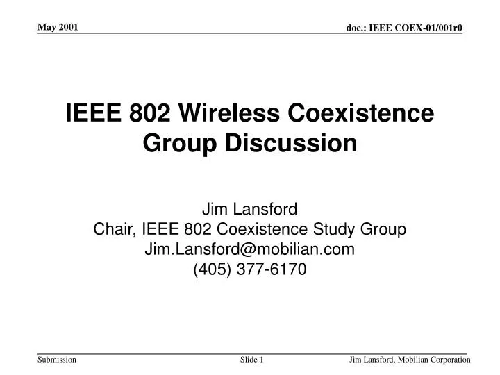 ieee 802 wireless coexistence group discussion