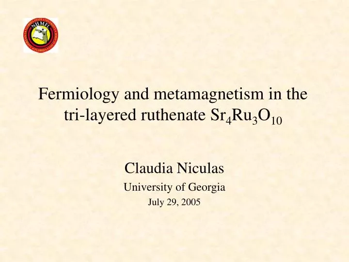 fermiology and metamagnetism in the tri layered ruthenate sr 4 ru 3 o 10