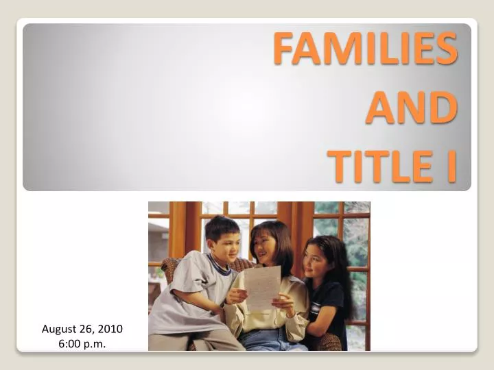 families and title i