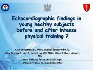 Echocardiographic findings in young healthy subjects before and after intense physical training ?
