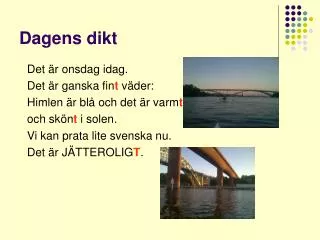 dagens dikt