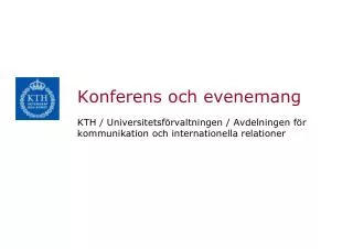 konferens och evenemang