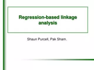 Regression-based linkage analysis