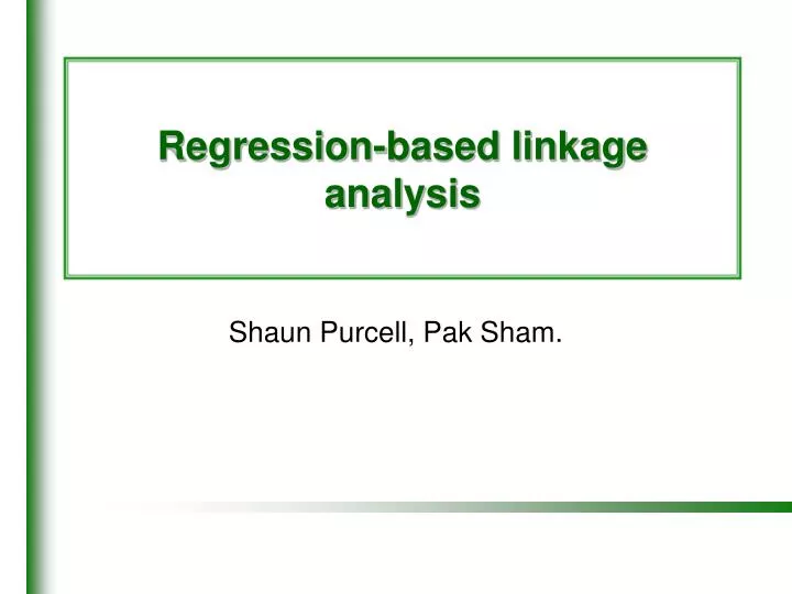 regression based linkage analysis