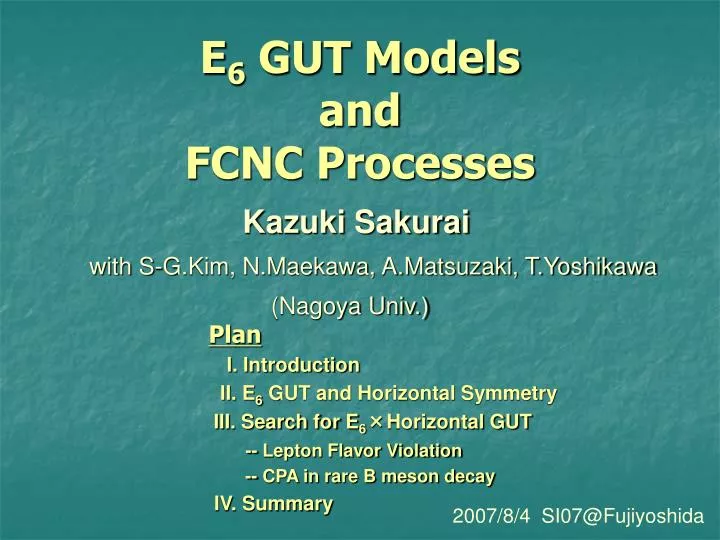 e 6 gut models and fcnc processes