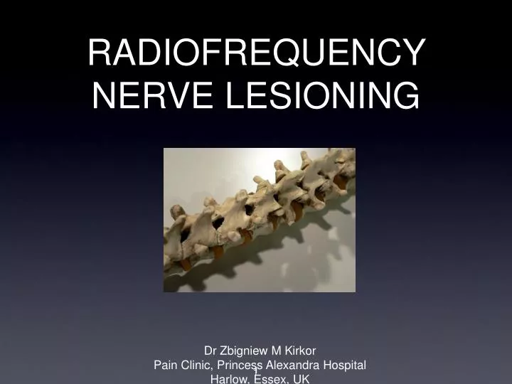 radiofrequency nerve lesioning