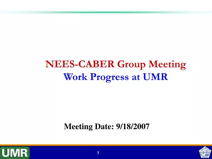nees caber group meeting work progress at umr