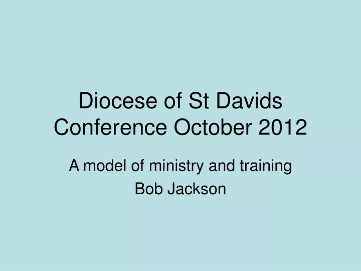 diocese of st davids conference october 2012