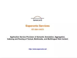 Esperonto Services IST-2001-34373
