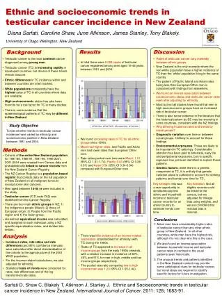 Ethnic and socioeconomic trends in testicular cancer incidence in New Zealand