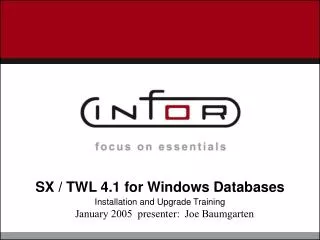 SX / TWL 4.1 for Windows Databases