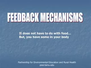 FEEDBACK MECHANISMS