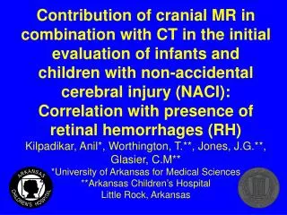 Non-accidental Cerebral Injury (NACI)