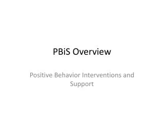 PBiS Overview