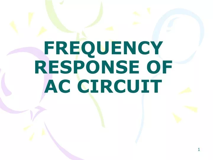 frequency response of ac circuit