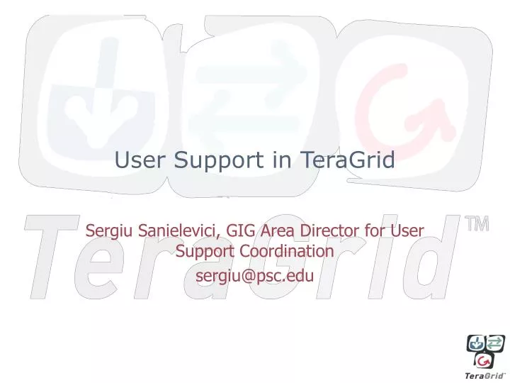 user support in teragrid