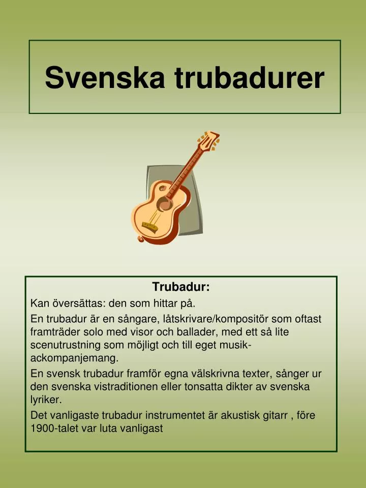 svenska trubadurer