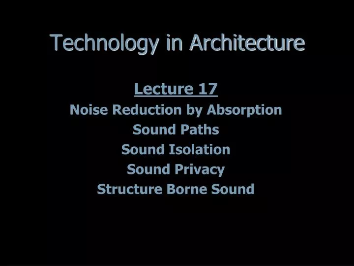 technology in architecture