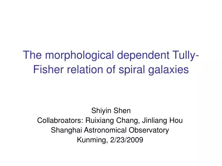 the morphological dependent tully fisher relation of spiral galaxies