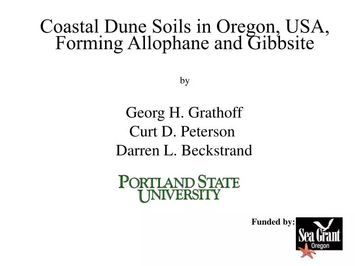 coastal dune soils in oregon usa forming allophane and gibbsite by