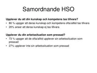 samordnande hso