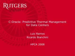 C-Oracle: Predictive Thermal Management for Data Centers