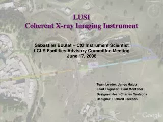 LUSI Coherent X-ray Imaging Instrument
