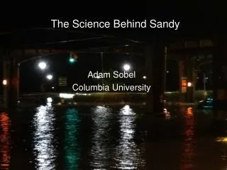 The Science Behind Sandy