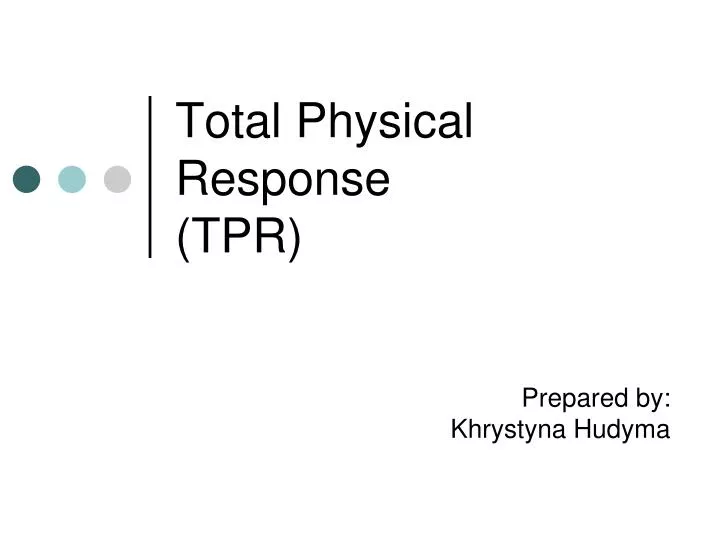 total physical response tpr