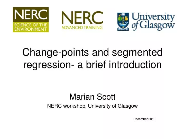 change points and segmented regression a brief introduction