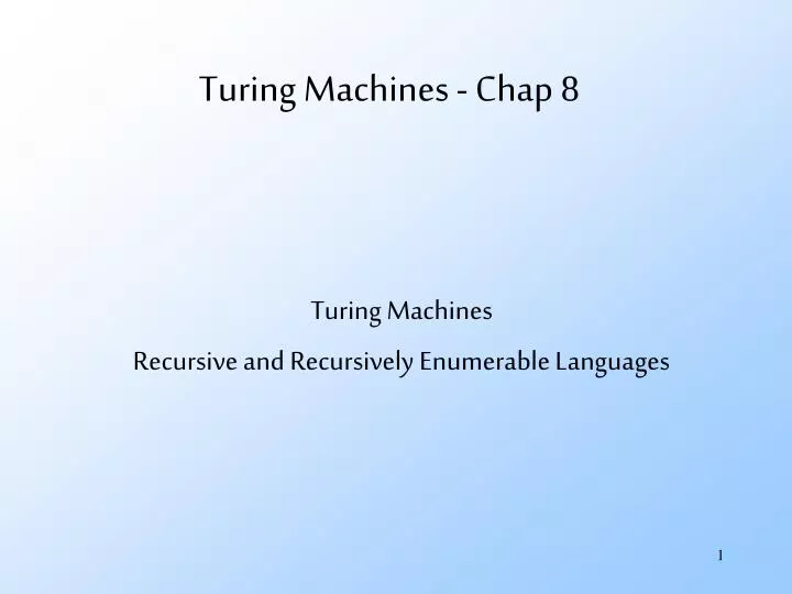 turing machines chap 8