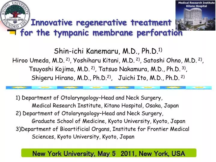 innovative regenerative treatment for the tympanic membrane perforation