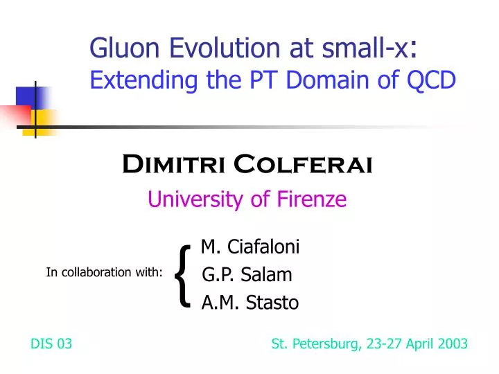 gluon evolution at small x extending the pt domain of qcd