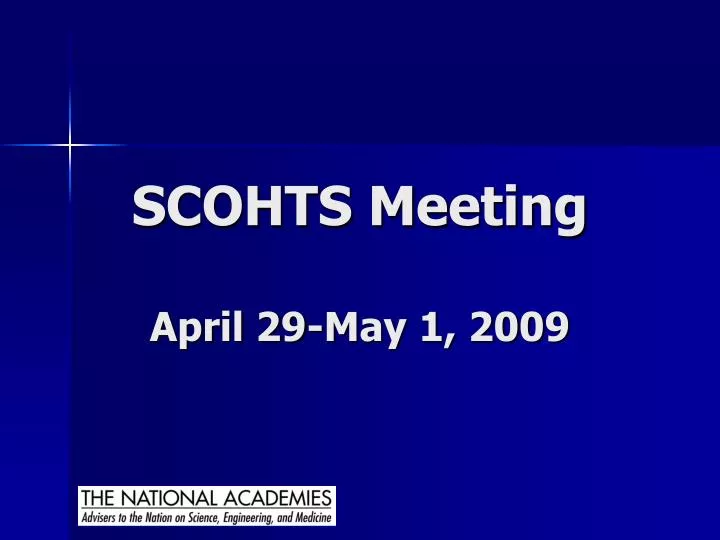 scohts meeting april 29 may 1 2009