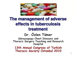 The management of adverse effects in tuberculosis treatment