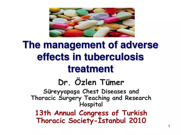 the management of adverse effects in tuberculosis treatment