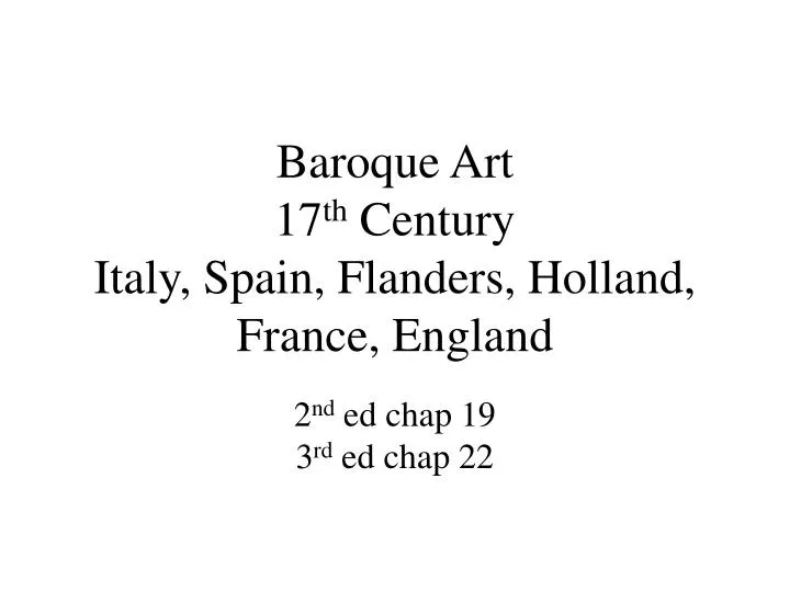 baroque art 17 th century italy spain flanders holland france england