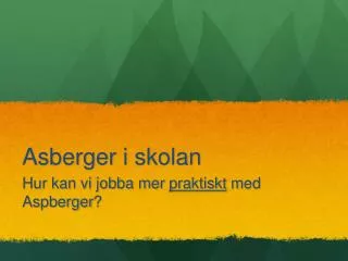 asberger i skolan