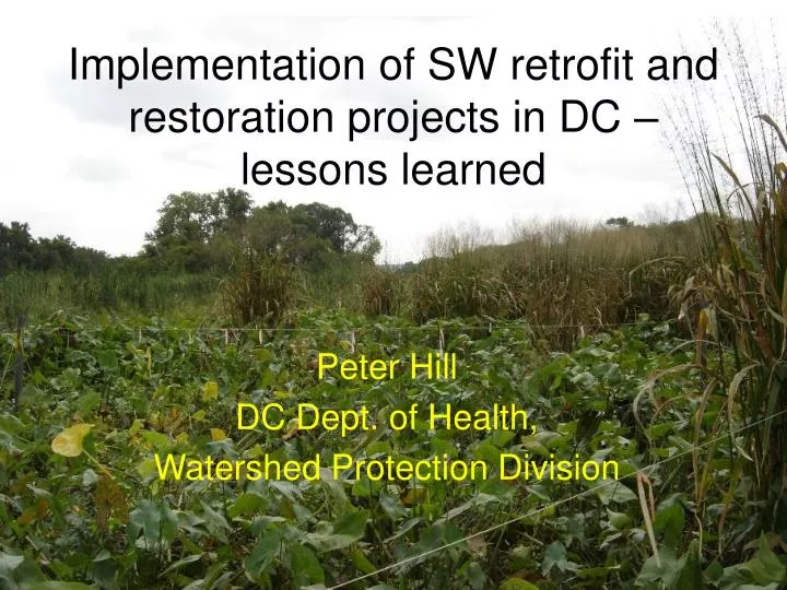 implementation of sw retrofit and restoration projects in dc lessons learned