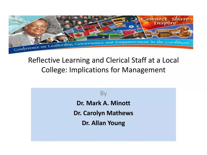 reflective learning and clerical staff at a local college implications for management