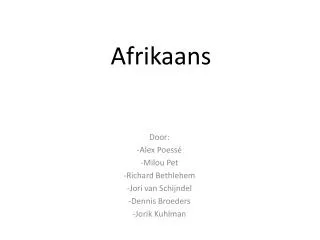 afrikaans