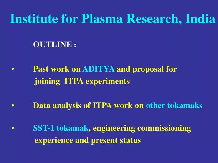 institute for plasma research india
