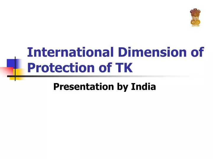 international dimension of protection of tk
