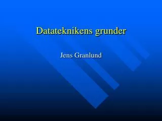 datateknikens grunder
